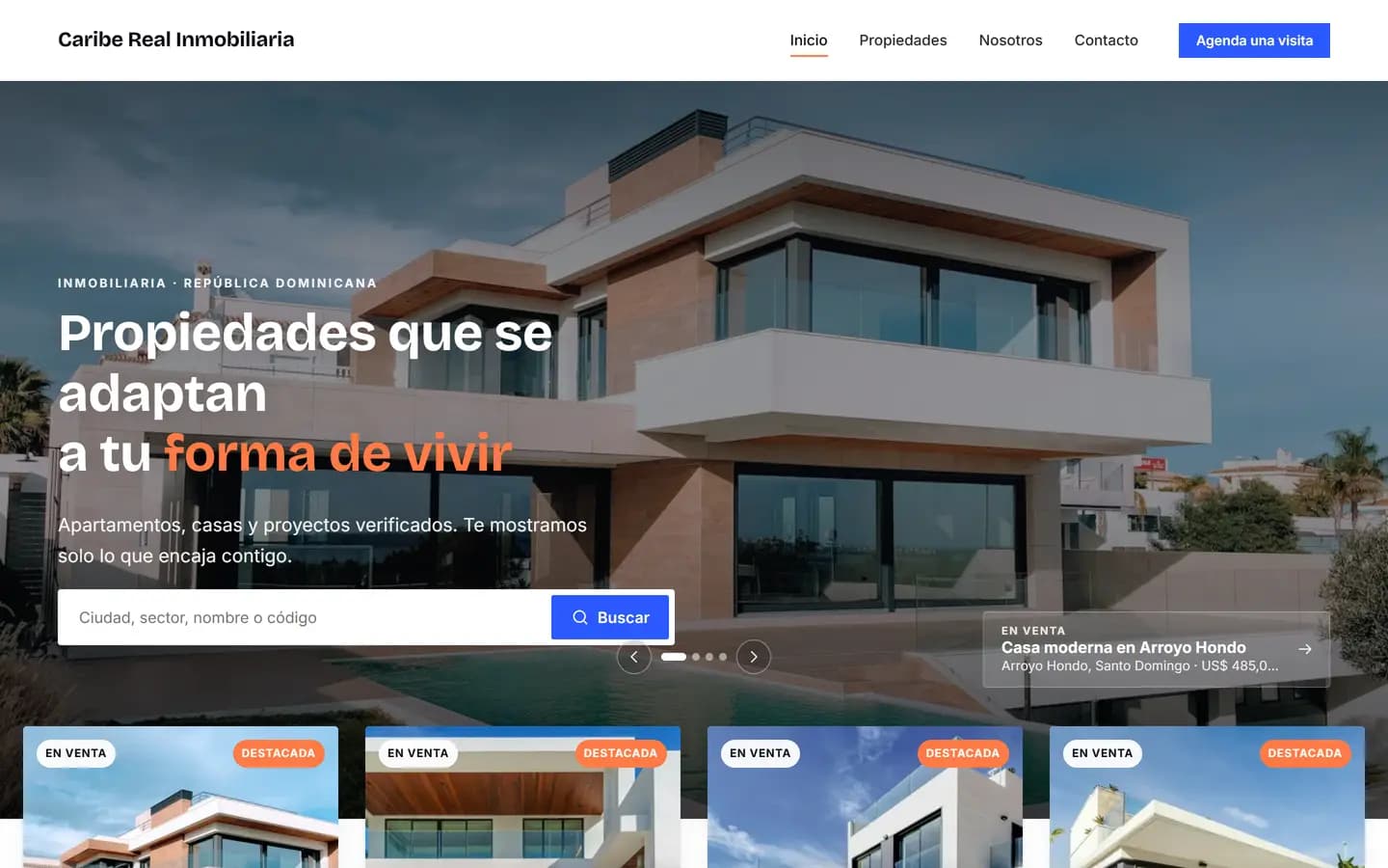 Diseño Urbano para el sitio web de una inmobiliaria